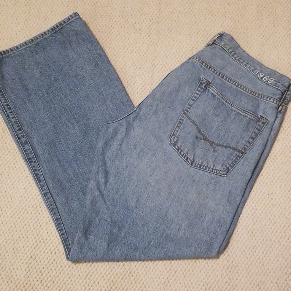 Mens Gap Loose Fit Straight Leg Jeans Size 35x34